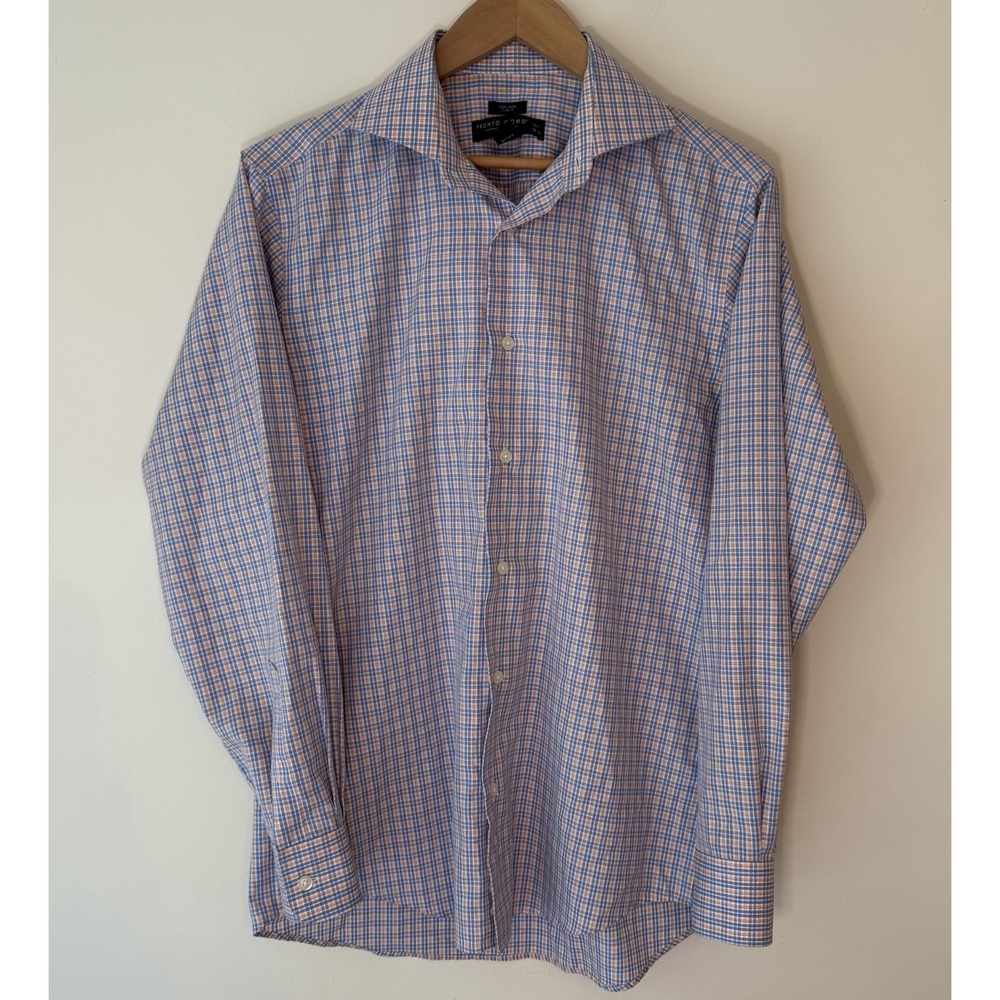 Pronto Uomo Non Iron Slim Fit Cotton Long Sleeve Dress Shirt Size 15‎ 32/33